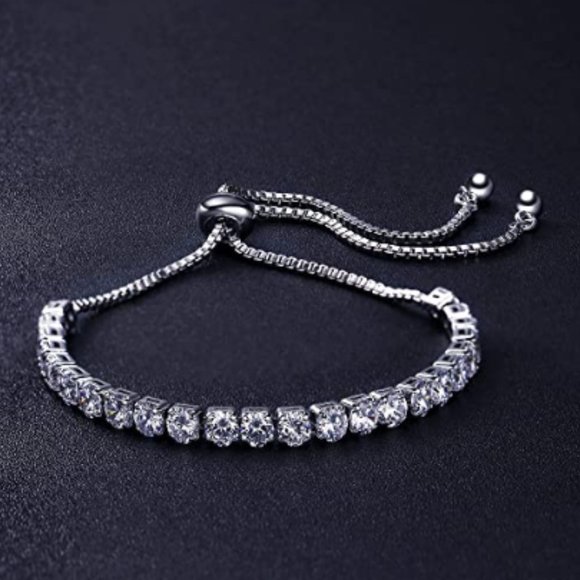 Pandora Adjustable Tennis Bracelet w/ 4mm Zirconia - Picture 4 of 12